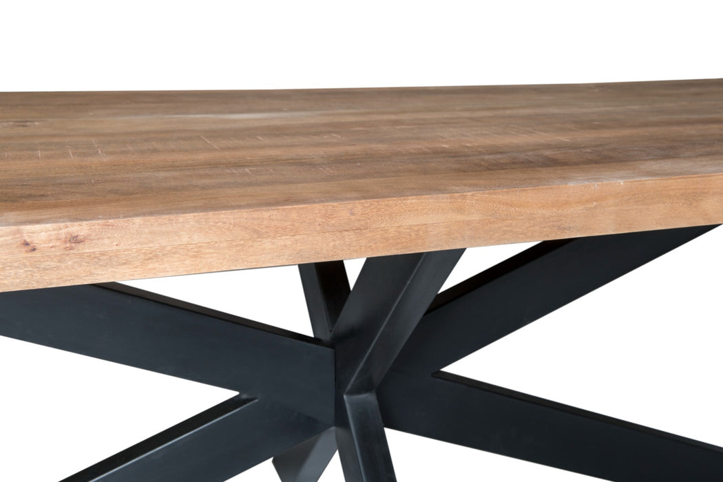Eettafel Sturdy Spider Mangohout Naturel-Eettafels-Livingfurn