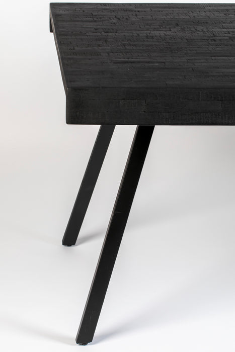 Eettafel Suri Teak Hout Zwart 160x78 cm-Eettafels-Creating Home