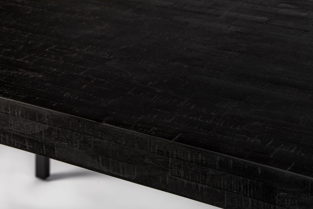 Eettafel Suri Teak Hout Zwart 160x78 cm-Eettafels-Creating Home