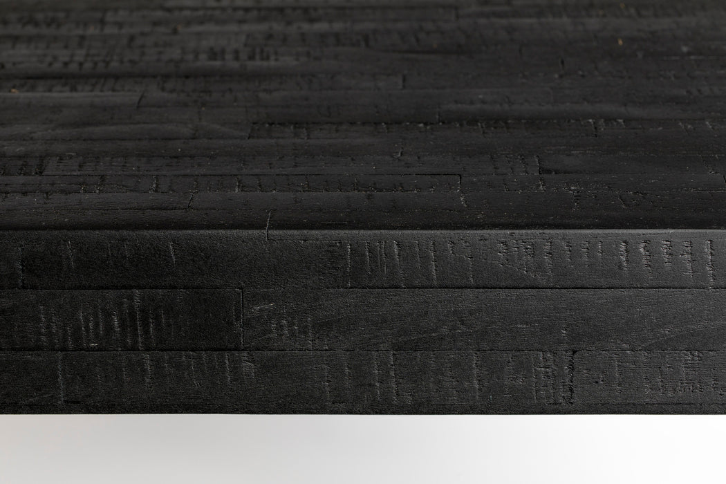 Eettafel Suri Teak Hout Zwart 160x78 cm-Eettafels-Creating Home