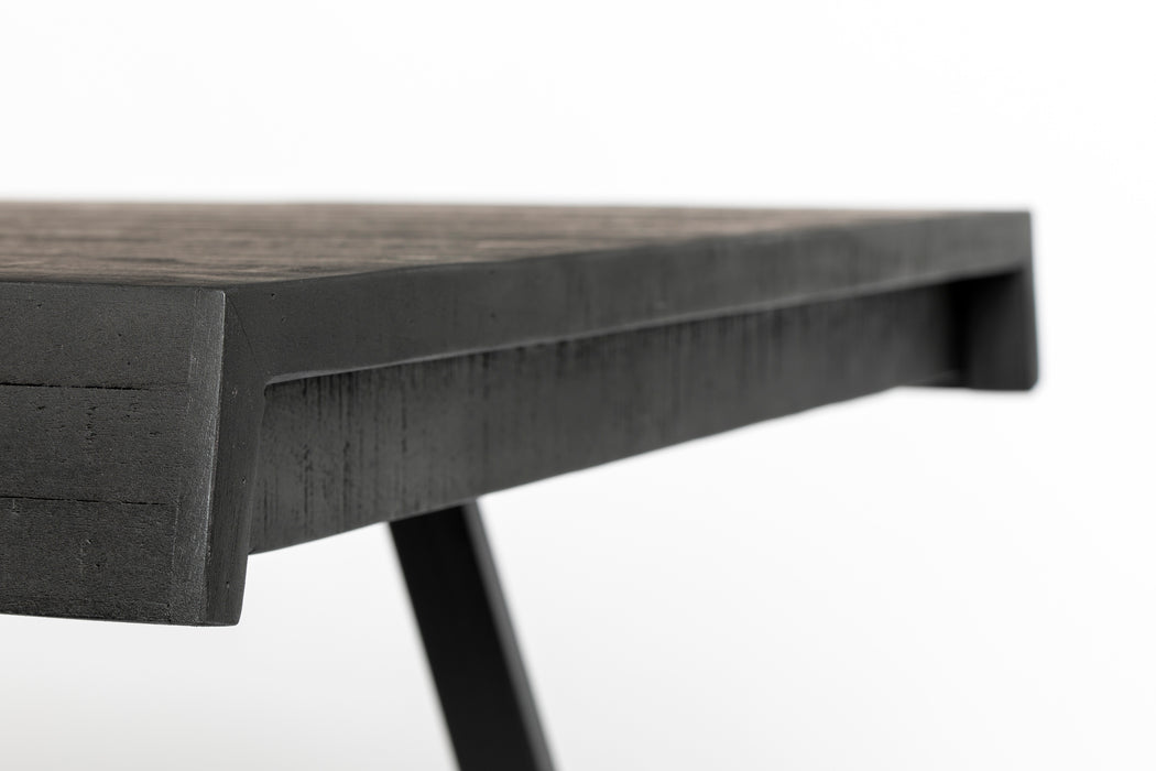 Eettafel Suri Teak Hout Zwart 180x90 cm-Eettafels-Creating Home