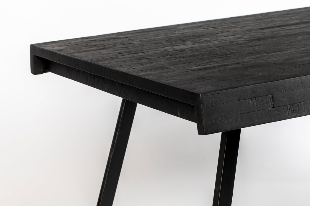 Eettafel Suri Teak Hout Zwart 200x90 cm-Eettafels-Creating Home