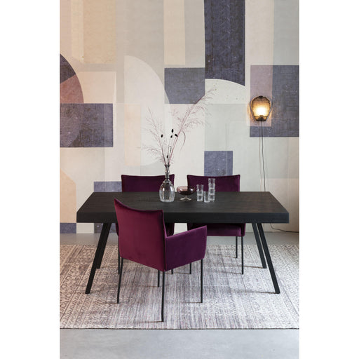 Eettafel Suri Teak Hout Zwart 220x100 cm-Eettafels-Creating Home