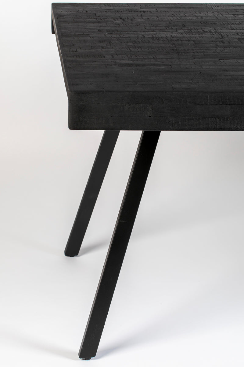 Eettafel Suri Teak Hout Zwart 220x100 cm-Eettafels-Creating Home