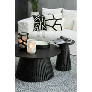 Eettafel Tafel Vincent Mangohout Zwart M 80x80x39.5 cm-Eettafels-J-Line