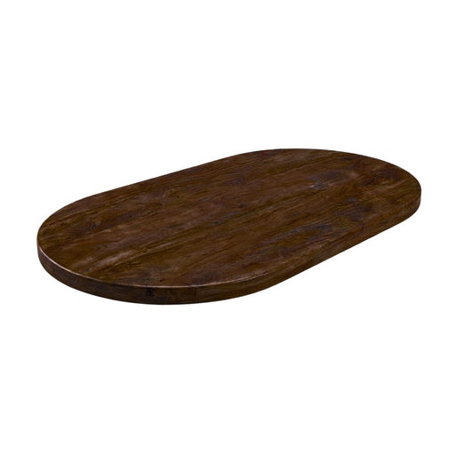 Eettafel Tafelblad Halve Cirkel Mangohout Espresso 200x100-Eettafels-LABEL51