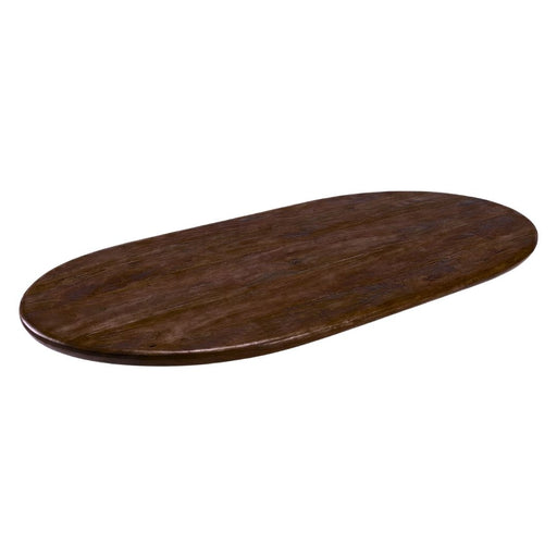 Eettafel Tafelblad Halve Cirkel Mangohout Espresso 240x1 18010038-Ovale tafelbladen-LABEL51