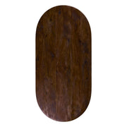 Eettafel Tafelblad Halve Cirkel Mangohout Espresso 24x100-Ovale tafelbladen-LABEL51