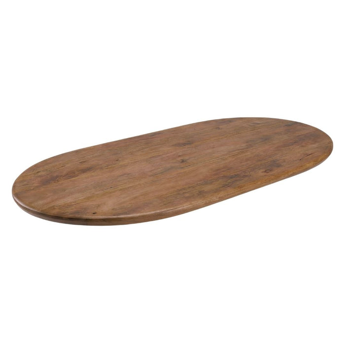 Eettafel Tafelblad Halve Cirkel Mangohout Nature Smooth 240x100-Eettafels-LABEL51