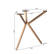 Eettafel Tafelpoten Brons Metaal 53x71 cm-Eettafels-Starfurn
