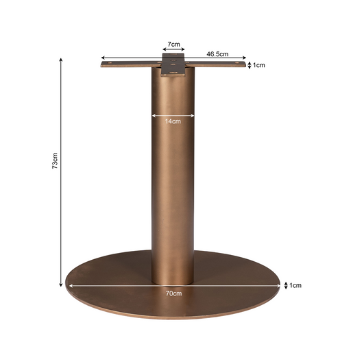 Eettafel Tafelpoten Brons Metaal 70 cm - STF-0009-Eettafels-Starfurn