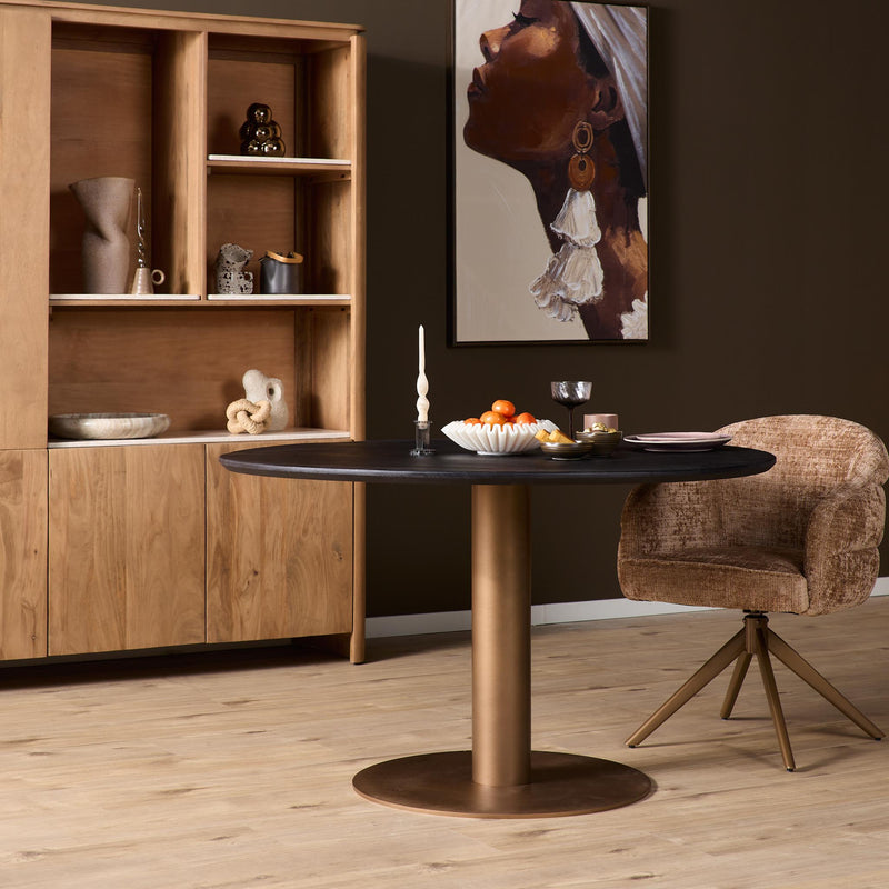 Eettafel Tafelpoten Brons Metaal 70 cm STF 70x70x73 cm STF-0009-Eettafels-Starfurn