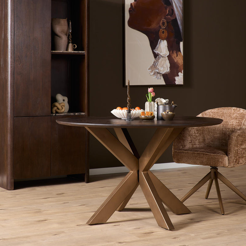Eettafel Tafelpoten Brons Metaal 70 cm STF 70x70x73 cm STF-0015-Eettafels-Starfurn