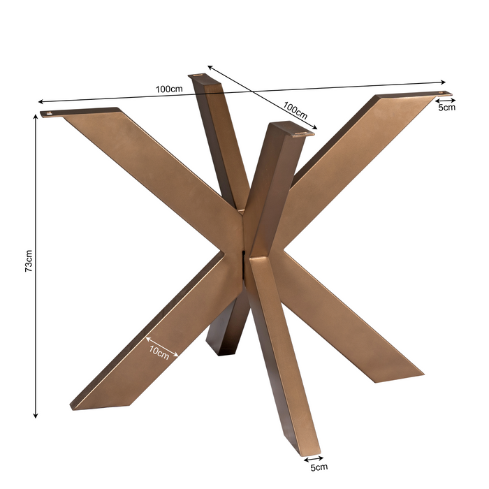 Eettafel Tafelpoten Brons Metaal 70 cm - STF-Eettafels-Starfurn
