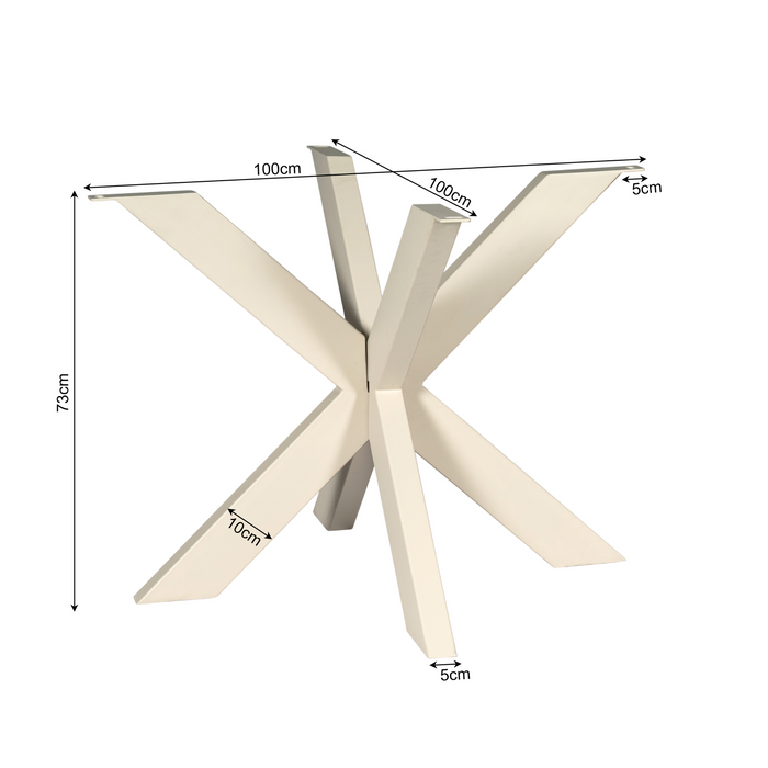 Eettafel Tafelpoten Zand Metaal 70 cm - STF-0013-Eettafels-Starfurn