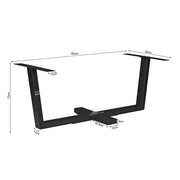 Eettafel Tafelpoten Zwart Metaal 180x80 cm-Eettafels-Starfurn