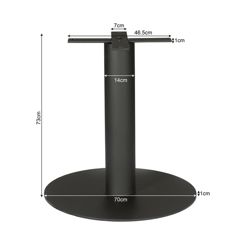 Eettafel Tafelpoten Zwart Metaal 70 cm STF 70x70x73 cm STF-0008-Eettafels-Starfurn