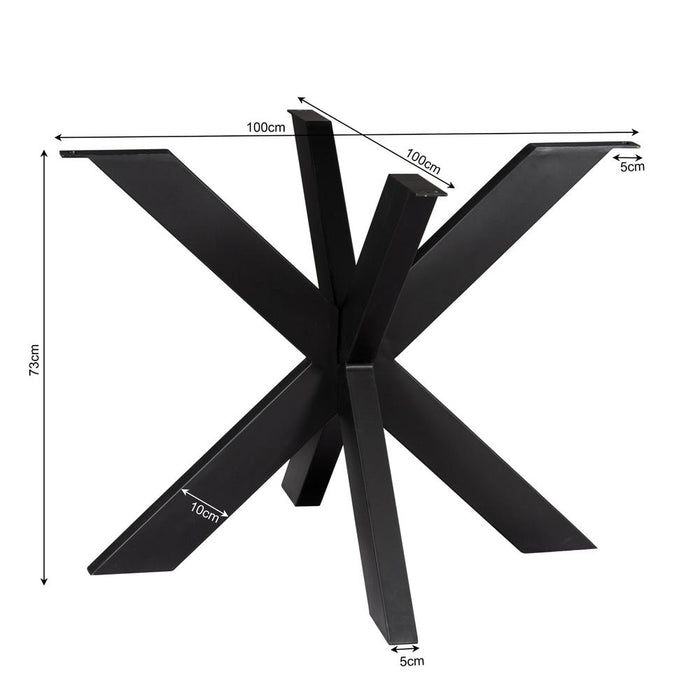 Eettafel Tafelpoten Zwart Metaal 70 cm - STF-Eettafels-Starfurn