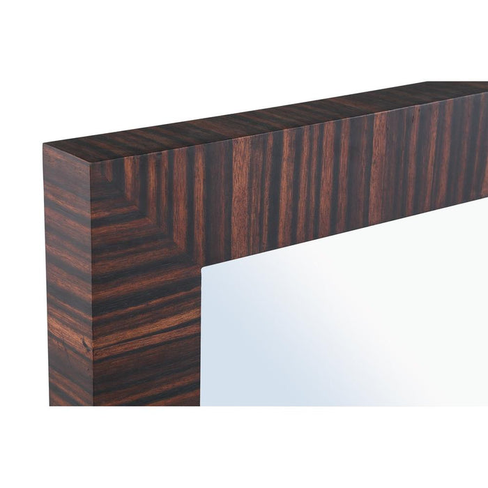 Eettafel Tiess Bruin Houten Fineer Spiegel Straight Frame - 731243-Spiegels-PTMD