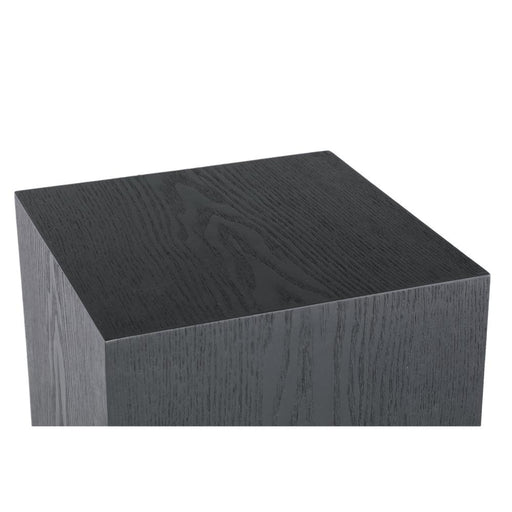 Eettafel Tiess Zwart Houten Fineer Pedestal Set 2-Eettafels-PTMD