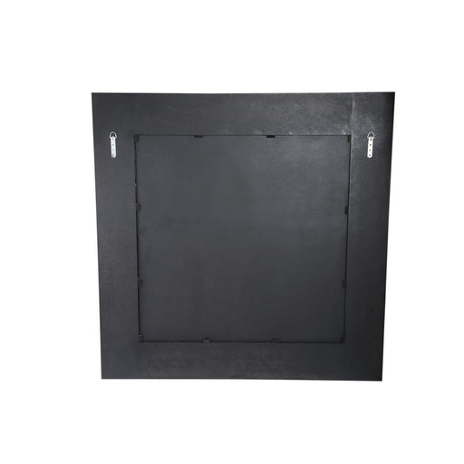 Eettafel Tiess Zwart Houten Fineer Spiegel Vierkant Goud Rim-Spiegels-PTMD