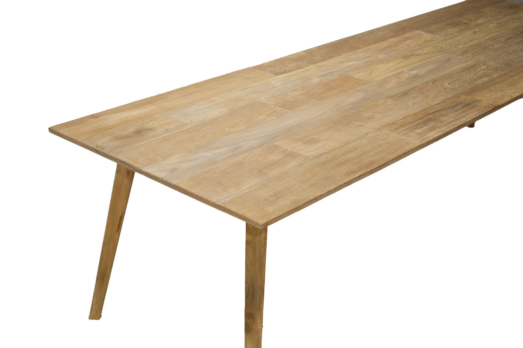 Eettafel Tomar Teakhout Naturel hout 220x100 cm-Eettafels-Livingfurn