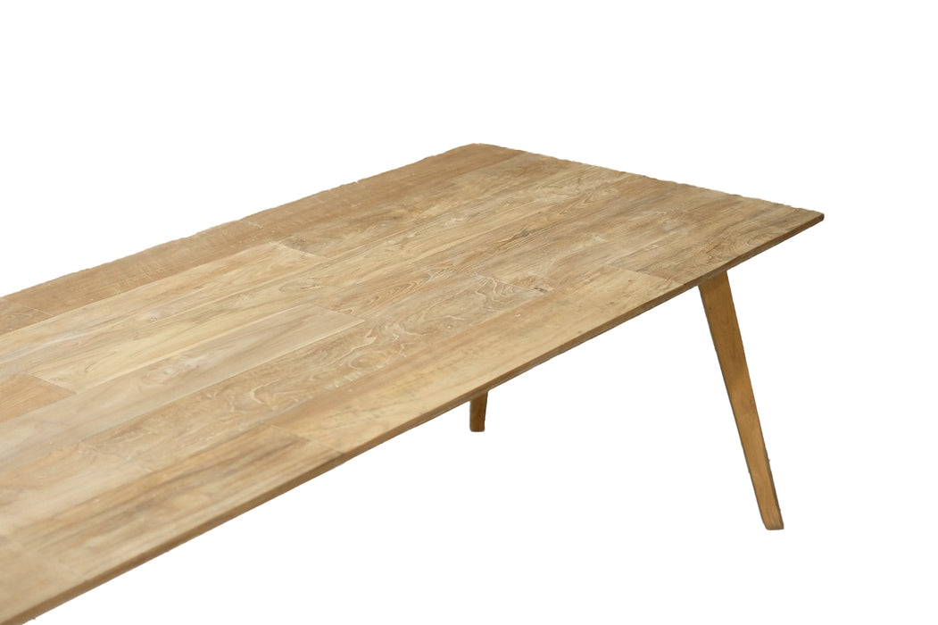 Eettafel Tomar Teakhout Naturel hout 220x100 cm-Eettafels-Livingfurn