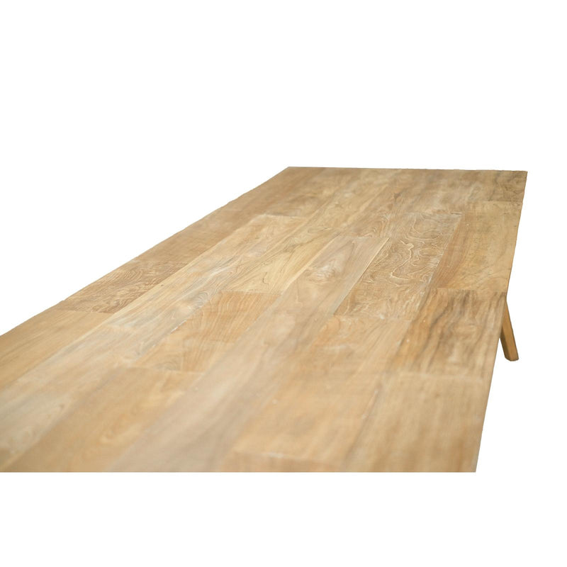 Eettafel Tomar Teakhout Naturel hout 220x100 cm-Eettafels-Livingfurn