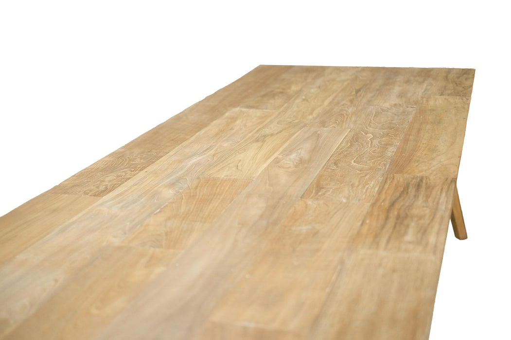 Eettafel Tomar Teakhout Naturel hout 220x100 cm-Eettafels-Livingfurn