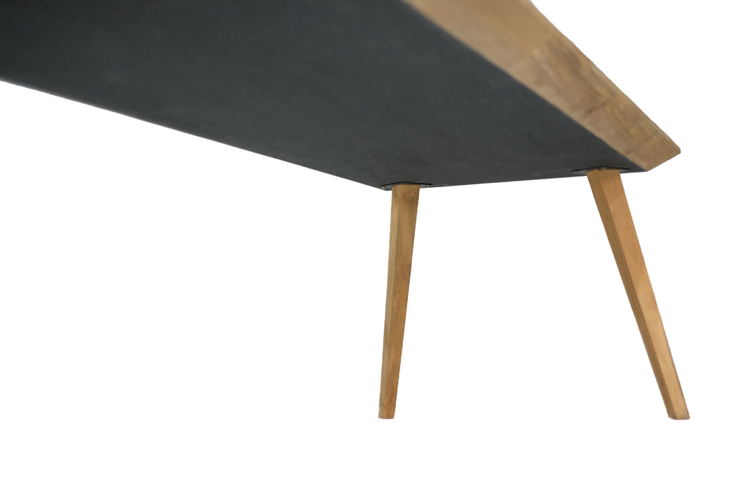 Eettafel Tomar Teakhout Naturel hout 220x100 cm-Eettafels-Livingfurn