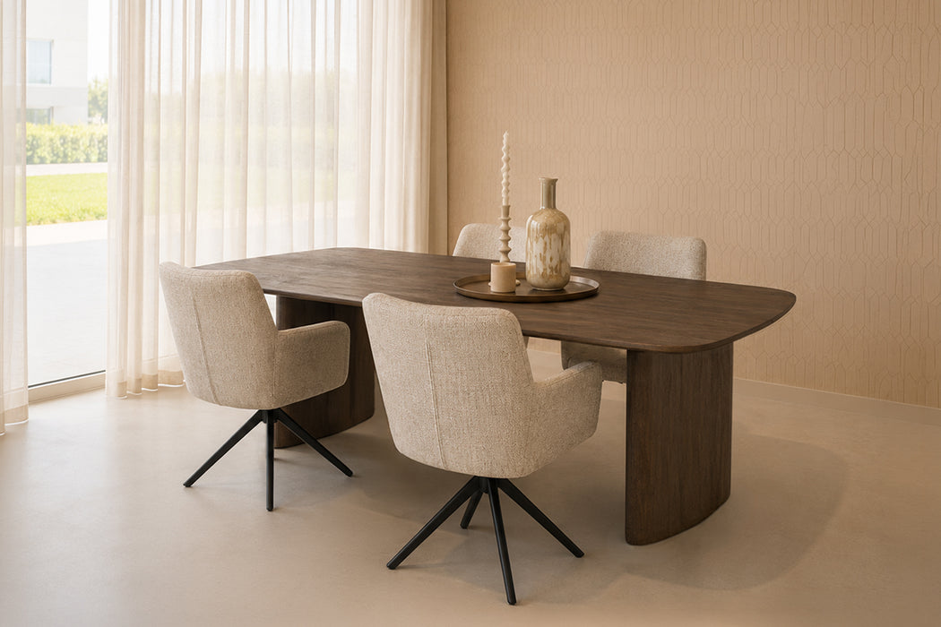 Eettafel Tyler Mangohout Bruin 220cm