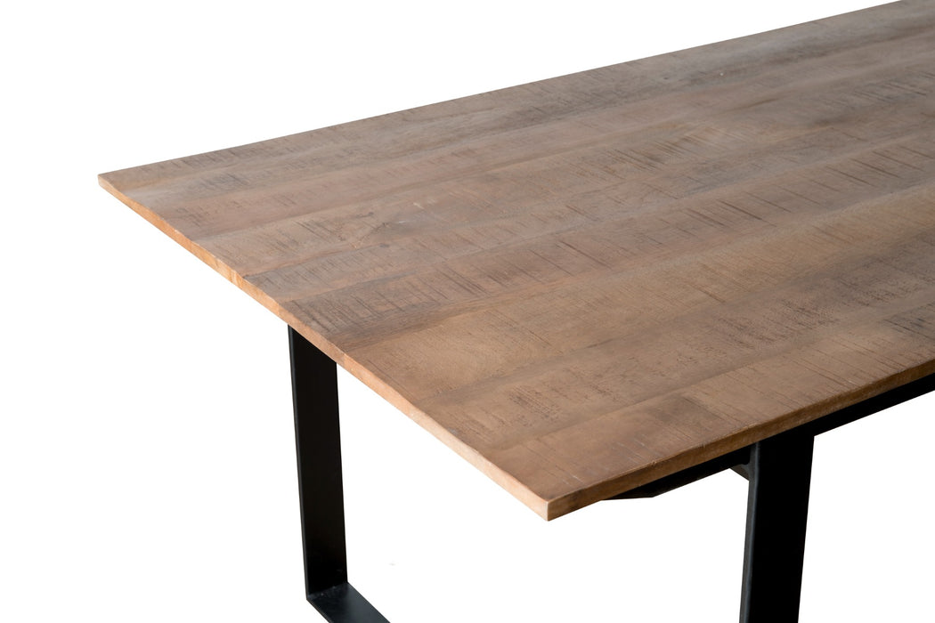 Eettafel Valdez Mangohout Naturel hout 200x100 cm-Eettafels-Livingfurn