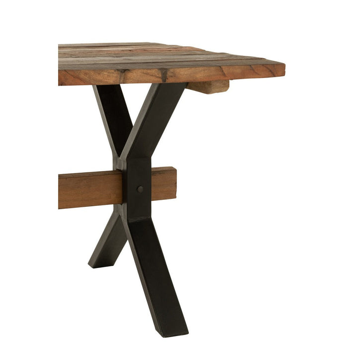 Eettafel Verouderd hout bruin-Eettafels-J-Line