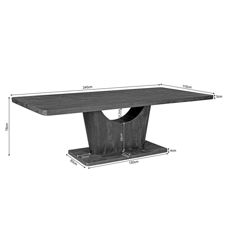 Eettafel Voco 240 cm Bruin 240x110x76 cm-Eettafels-Starfurn