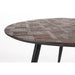 Eettafel Webster Rond Teak Hout Bruin 111x76 cm