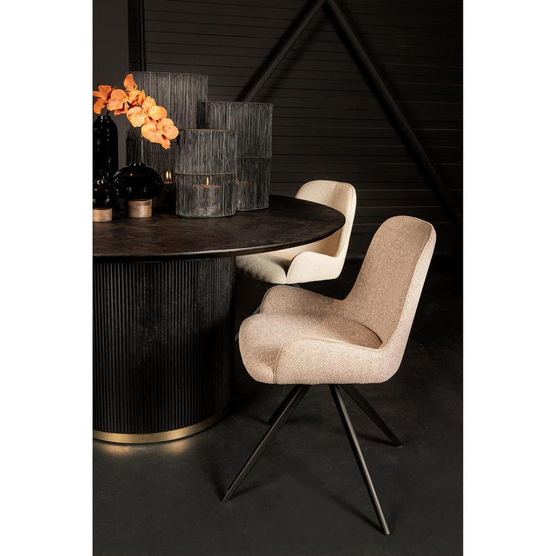 Eettafel Xelle Zwart 150 cm-Eettafels-PTMD