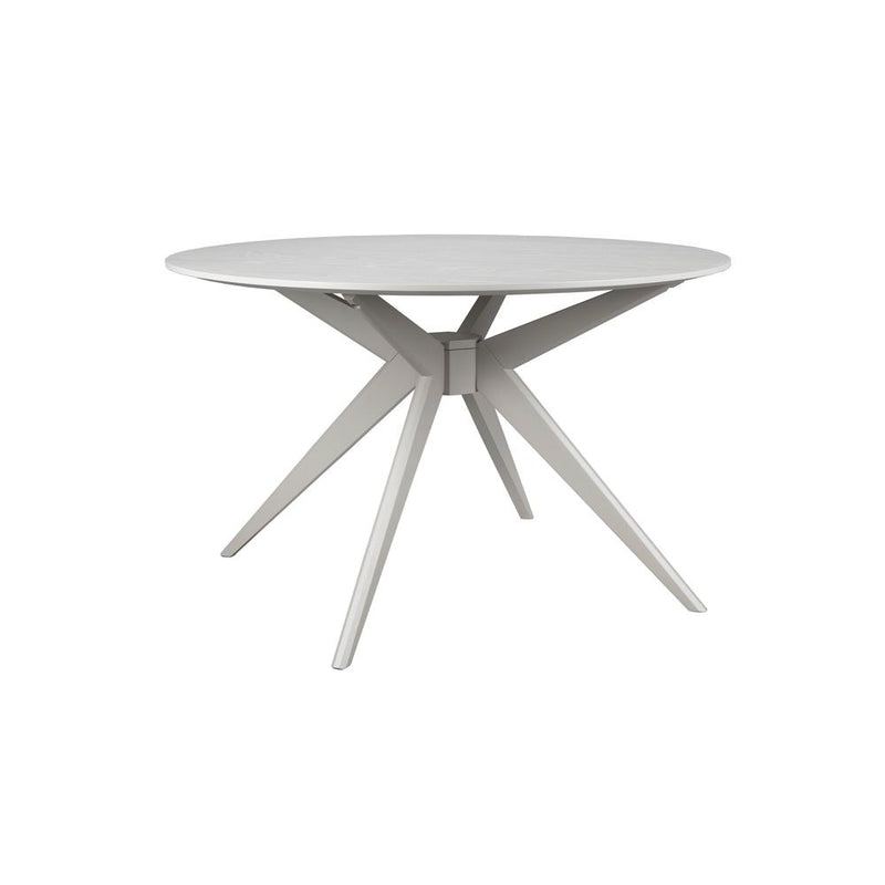 Eettafel Zeme Rond Ash veneer Beige Ø122x75 cm-Eettafels-Creating Home