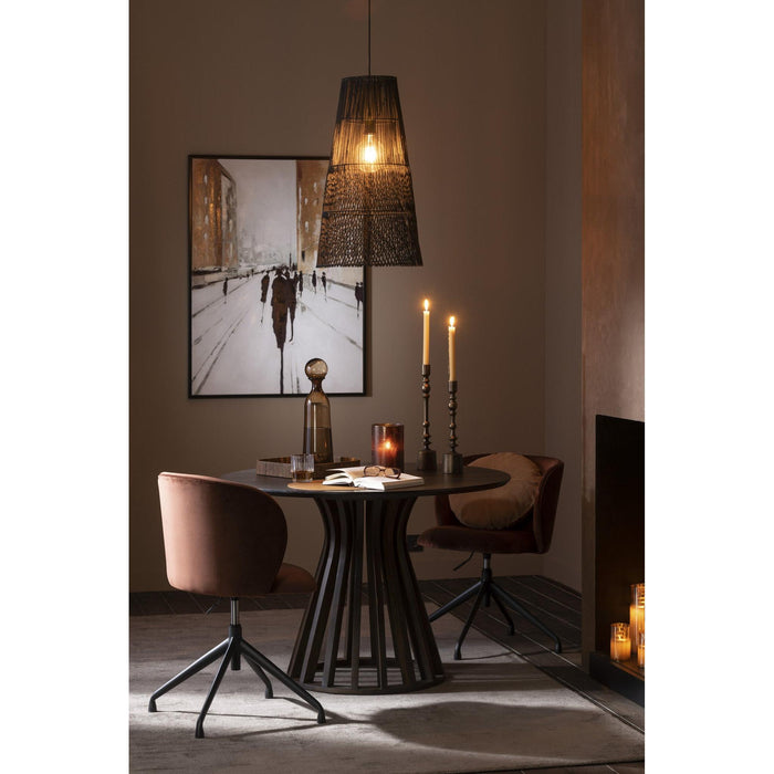 Eettafel Zwart Mdf 110 cm-Eettafels-J-Line