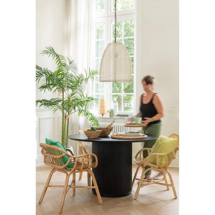 Eettafel Zwart Metaal 120 cm-Eettafels-J-Line