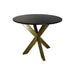 Eettafel rond marmer - ø90x76 - Zwart/goud - Marmer/metaal-Eettafels-HSM Collection