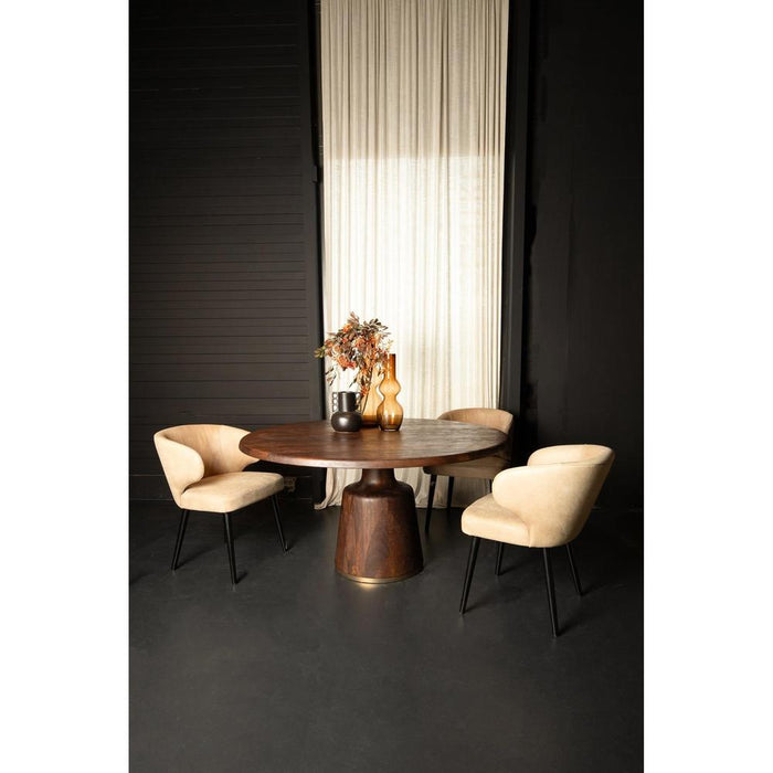 Eettafels Eettafel Arca Veas Tafel Bruin-gold-Eettafels-PTMD