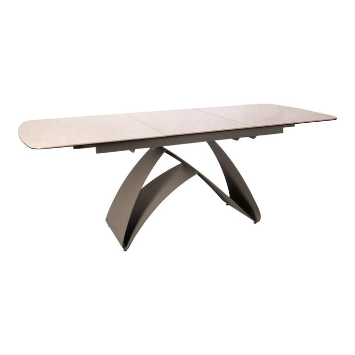 Eettafels Eettafel Shiva Grijs Keramiek Diningtable Extendable Grijs-Eettafels-PTMD