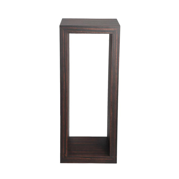 Eettafels Eettafel Tiess Bruin Houten Fineer Pedestal Rechthoekig-Eettafels-PTMD