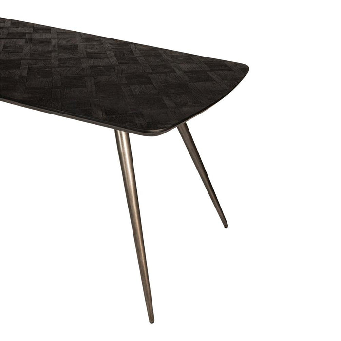 Eettafels Fieron Zwart Acaia Houten Eettafel Ovaal 200cm-Eettafels-PTMD