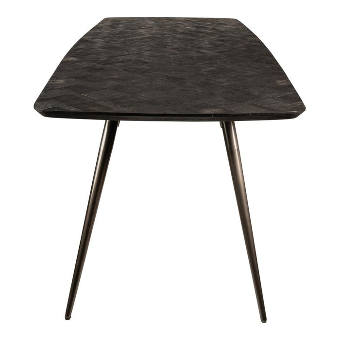 Eettafels Fieron Zwart Acaia Houten Eettafel Ovaal 200cm-Eettafels-PTMD