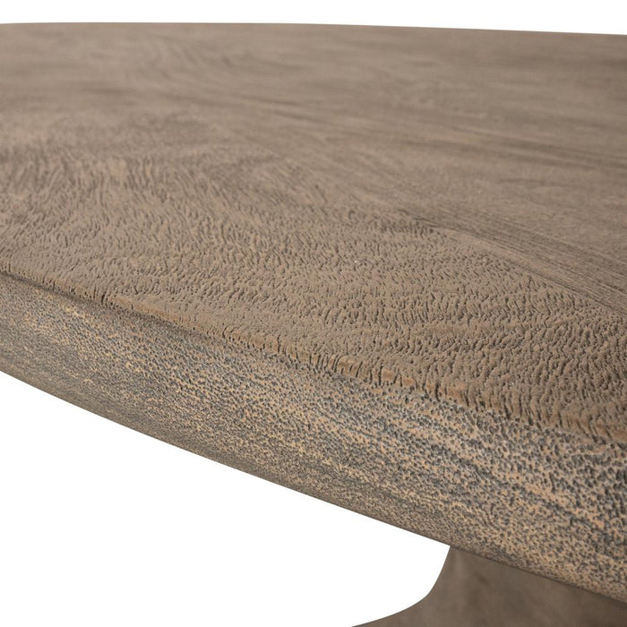 Eettafels Nemo Grijs Mangohout Houten Eettafel Ovaal 220cm-Eettafels-PTMD