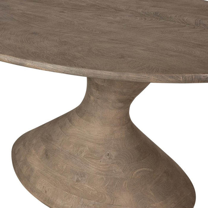 Eettafels Nemo Grijs Mangohout Houten Eettafel Ovaal 220cm-Eettafels-PTMD