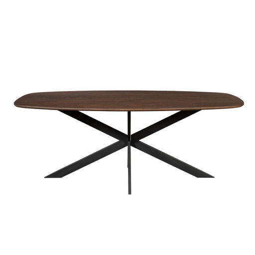 Eiken eettafel Ferris - Deens Ovaal 180 cm - Bruin-Eettafels-Starfurn