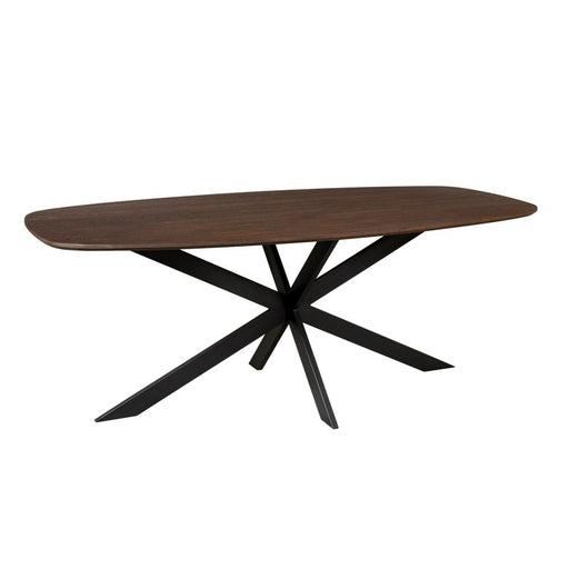 Eiken eettafel Ferris - Deens Ovaal 180 cm - Bruin-Eettafels-Starfurn