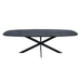 Eiken eettafel Ferris - Deens Ovaal 200 cm - Zwart-Eettafels-Starfurn